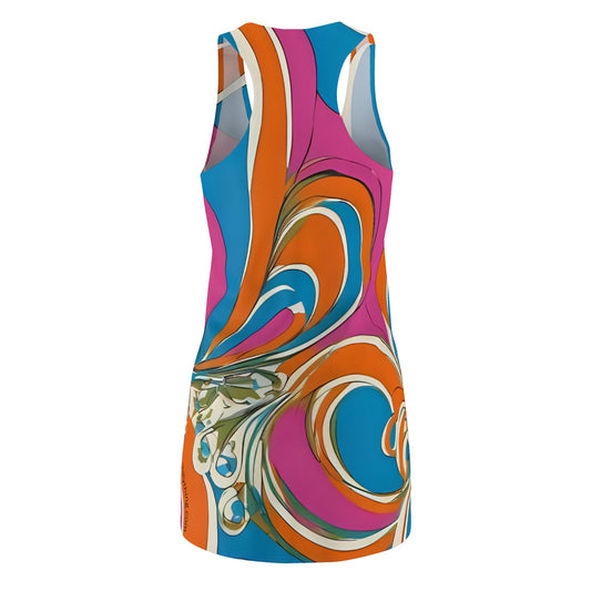 Vibrant Pucci-style Racerback Dress - Casual Summer Dress, Party Outfit