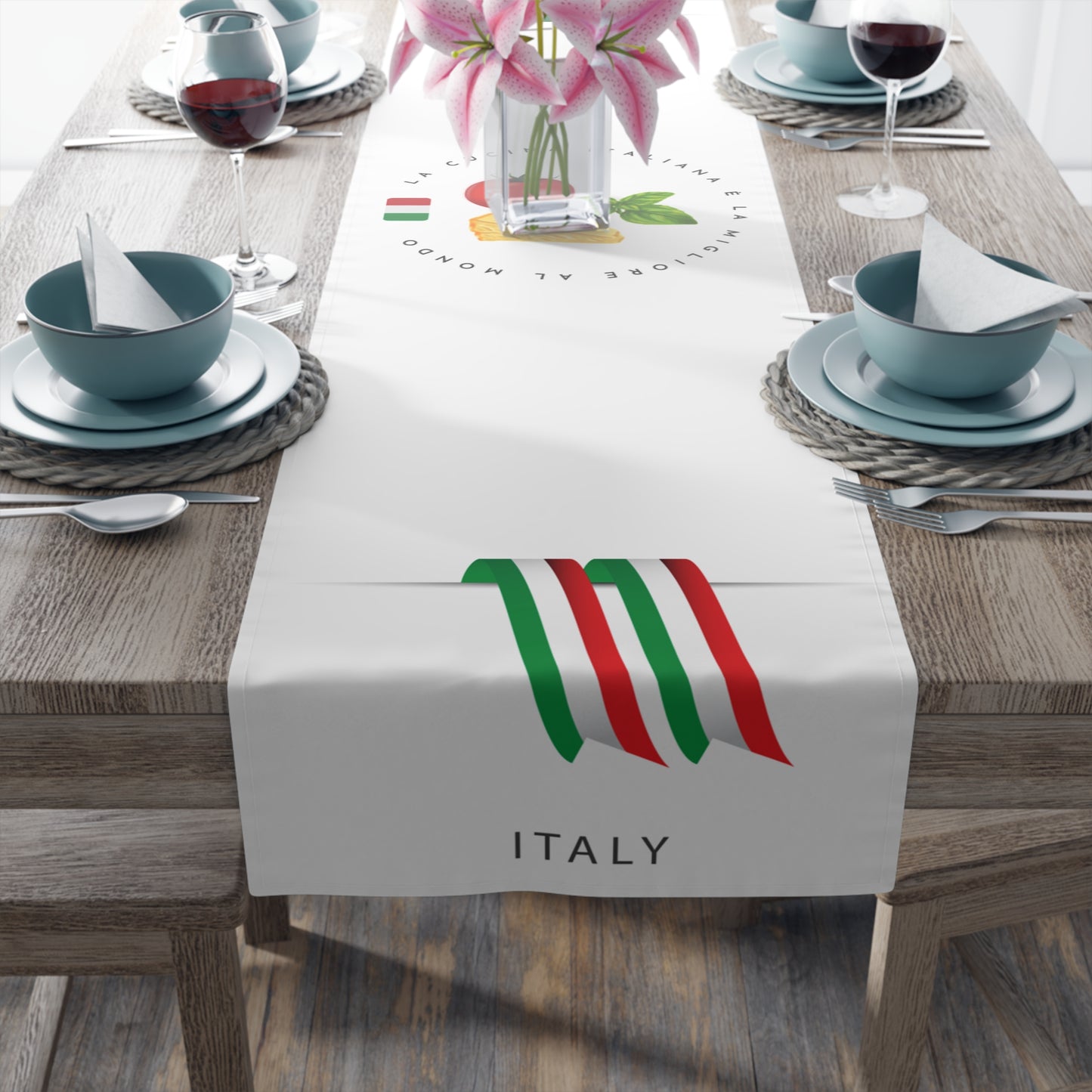 Italian Cuisine Table Runner (Cotton, Poly)