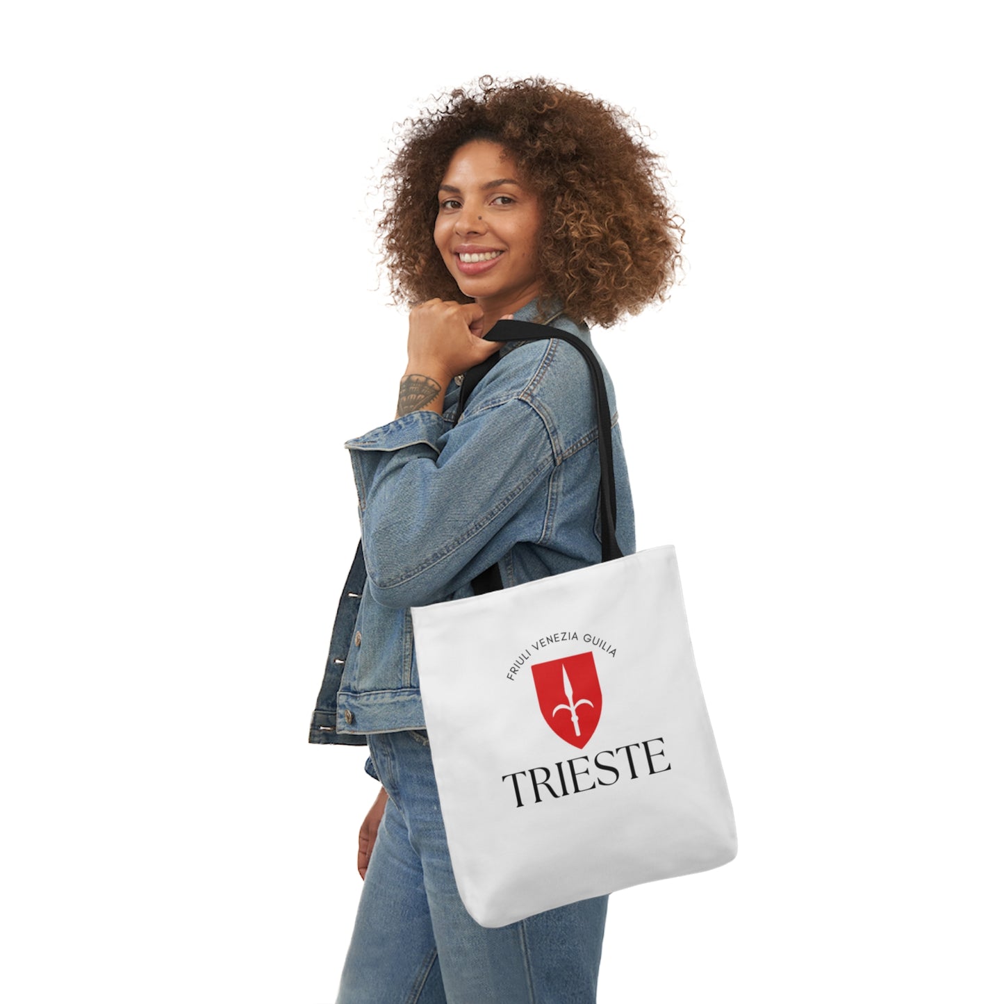 Trieste Canvas Tote Bag with 5-Color Straps - Stylish & Versatile Accessory