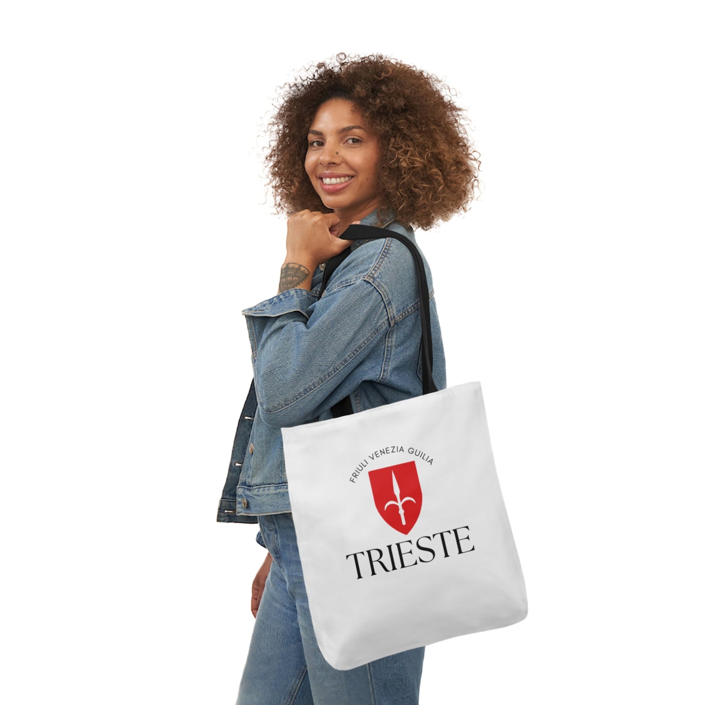 Trieste Canvas Tote Bag with 5-Color Straps - Stylish & Versatile Accessory