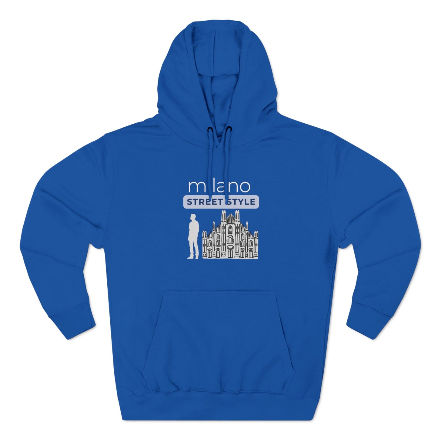 Milan Men Street Style Three-Panel Fleece Hoodie