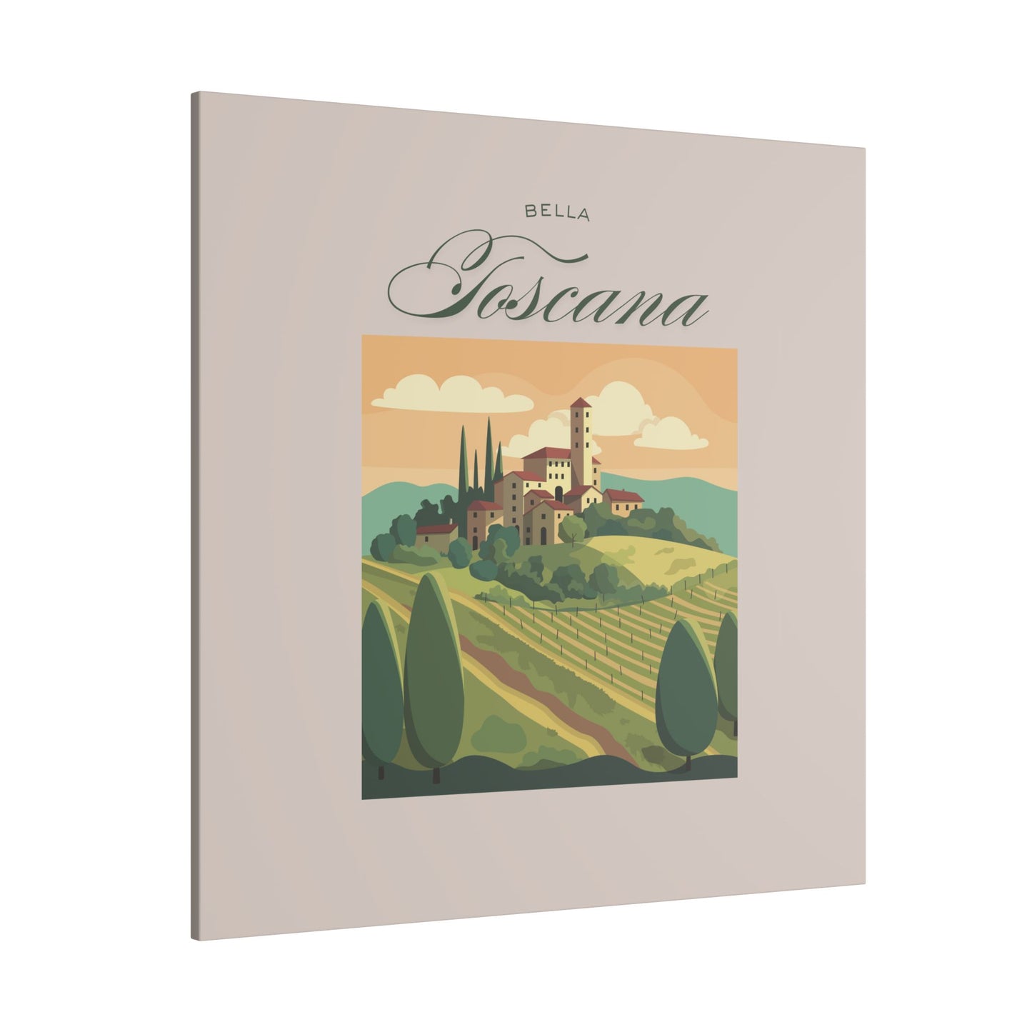 'Bella Toscana' Vintage Landscape Decor - Scenic Canvas Wall Art