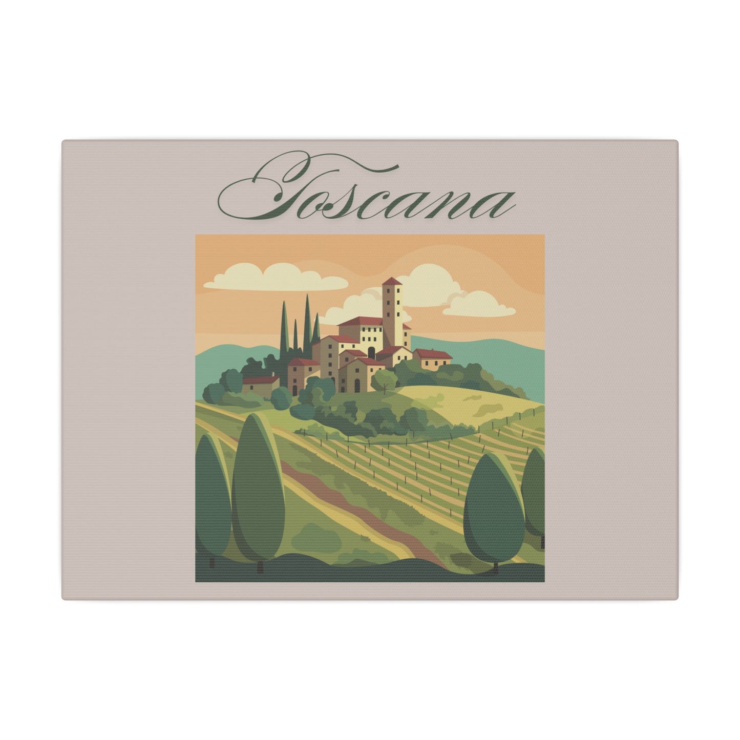 'Bella Toscana' Vintage Landscape Decor - Scenic Canvas Wall Art