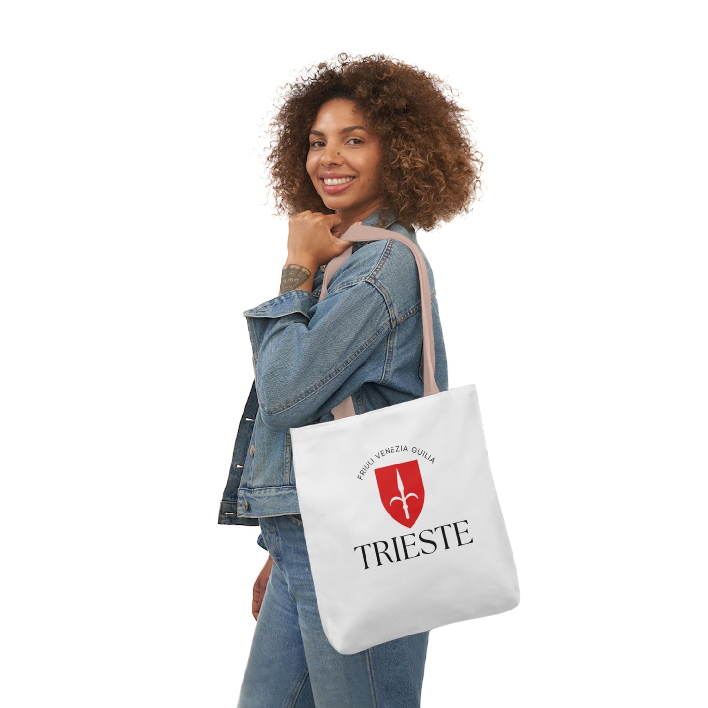 Trieste Canvas Tote Bag with 5-Color Straps - Stylish & Versatile Accessory