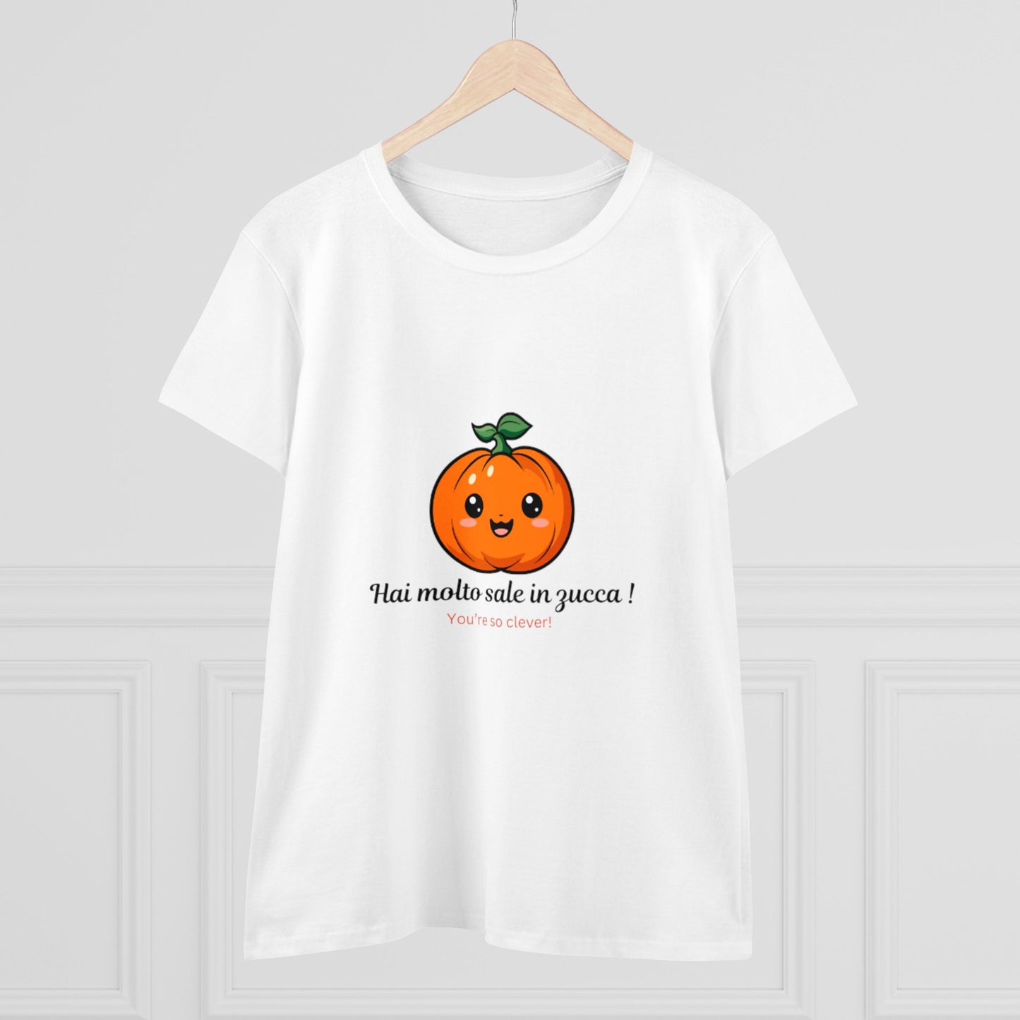 Pumpkin Cute Quote Women's Cotton Tee - Perfect for Fall & Halloween