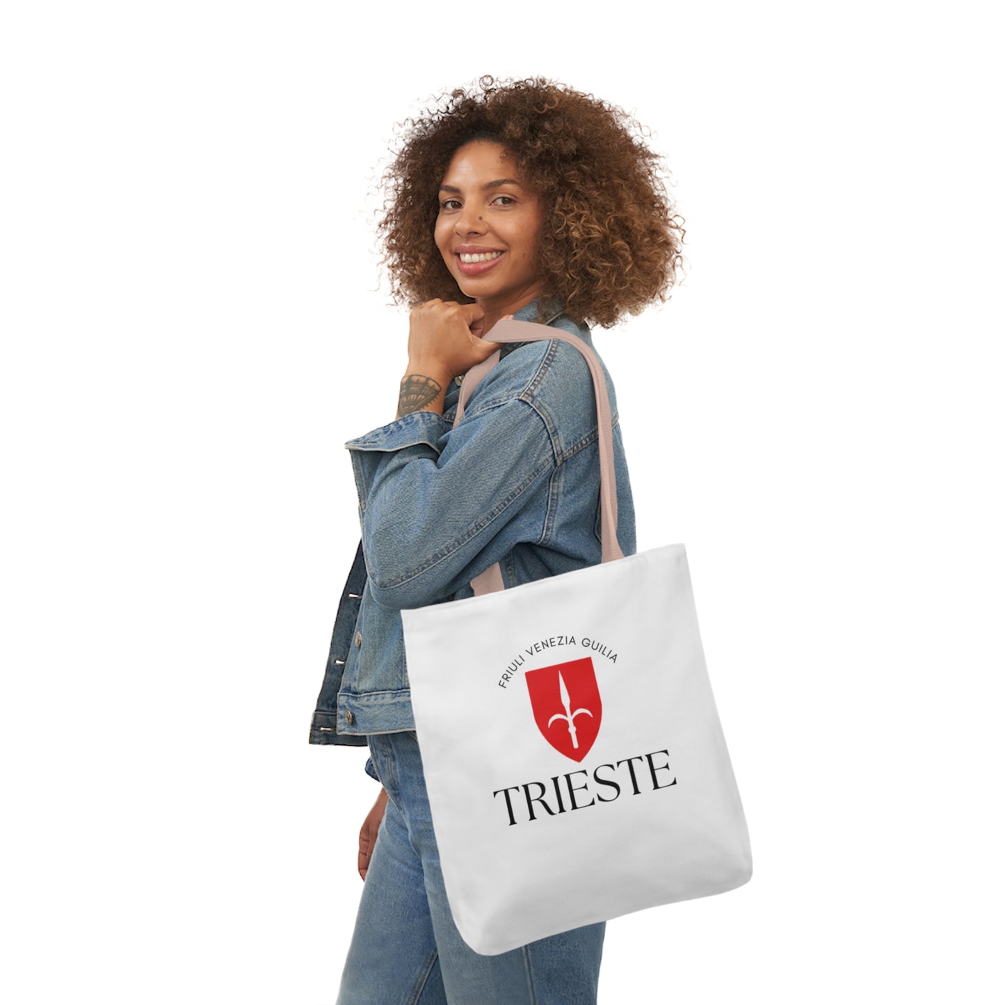 Trieste Canvas Tote Bag with 5-Color Straps - Stylish & Versatile Accessory