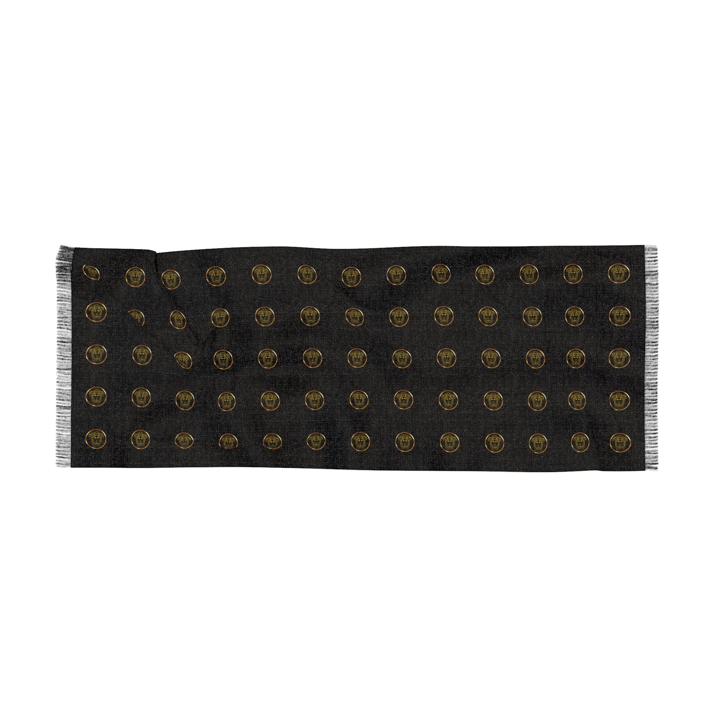 Medusa Elegant Light Scarf - Black and Gold