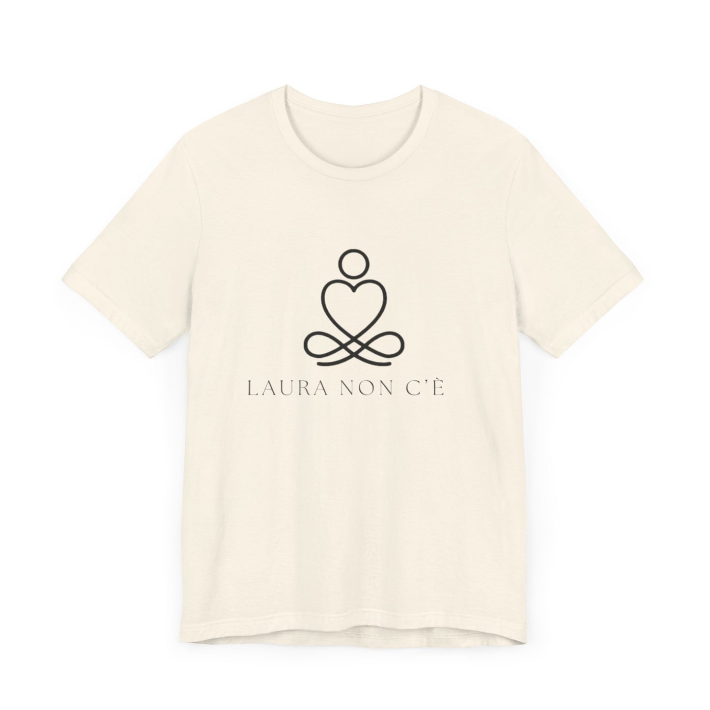 Italian Branded Jersey Short Sleeve Tee with Song slogan : Laura non c'è (Laura is not here) Unisex