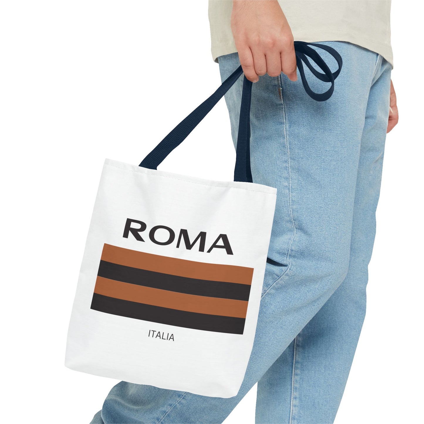 Rome inspired Tote Bag with unique Roma stripes