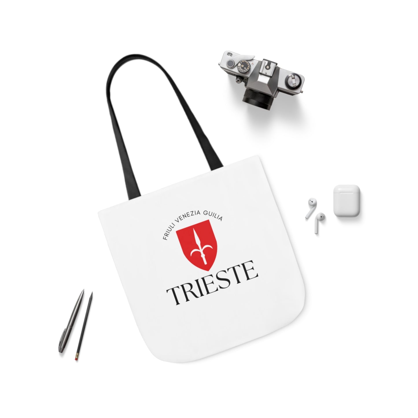 Trieste Canvas Tote Bag with 5-Color Straps - Stylish & Versatile Accessory