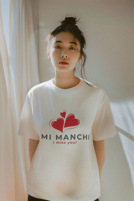 Mi Manchi – Ich vermisse dich! Kurzarm-T-Shirt – Perfekt für den Valentinstag
