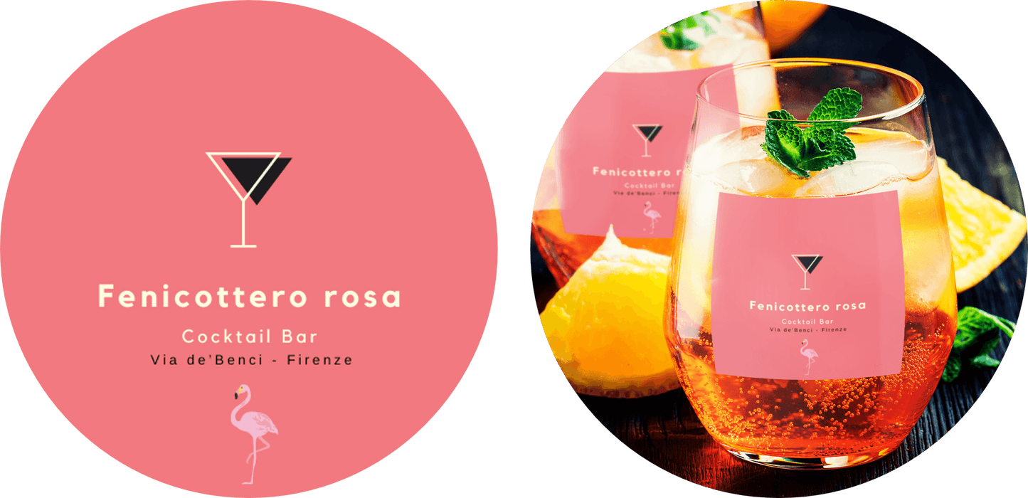 Florence Cocktail Pintglas: Fenicottero Rosa (The Pink Flamingo) Cocktailbar - Florence