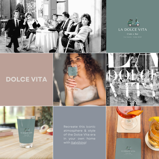 Rome Themed Pint Glass - Dolce Vita Club e Bar - Via Veneto