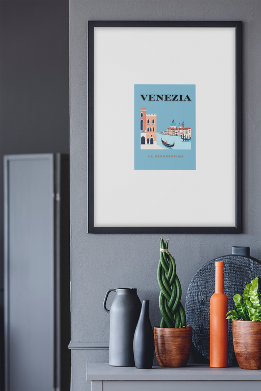 Venezia Framed Canvas Art - Colorful Wall Decor for Home & Office