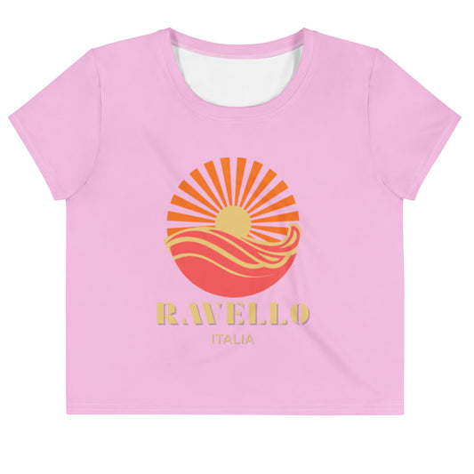 Pink Crop Tee with Ravello Logo - from the Amalfi Coast!