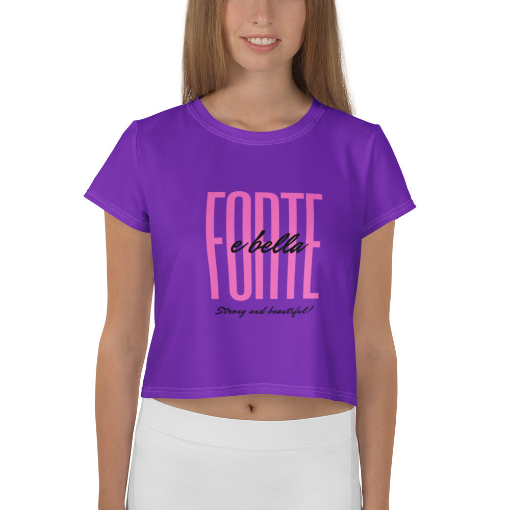 Purple Crop Tee with Forte e Bella Design