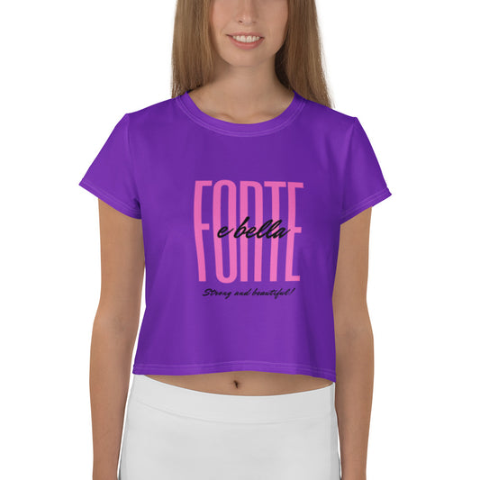 Purple Crop Tee with Forte e Bella Design