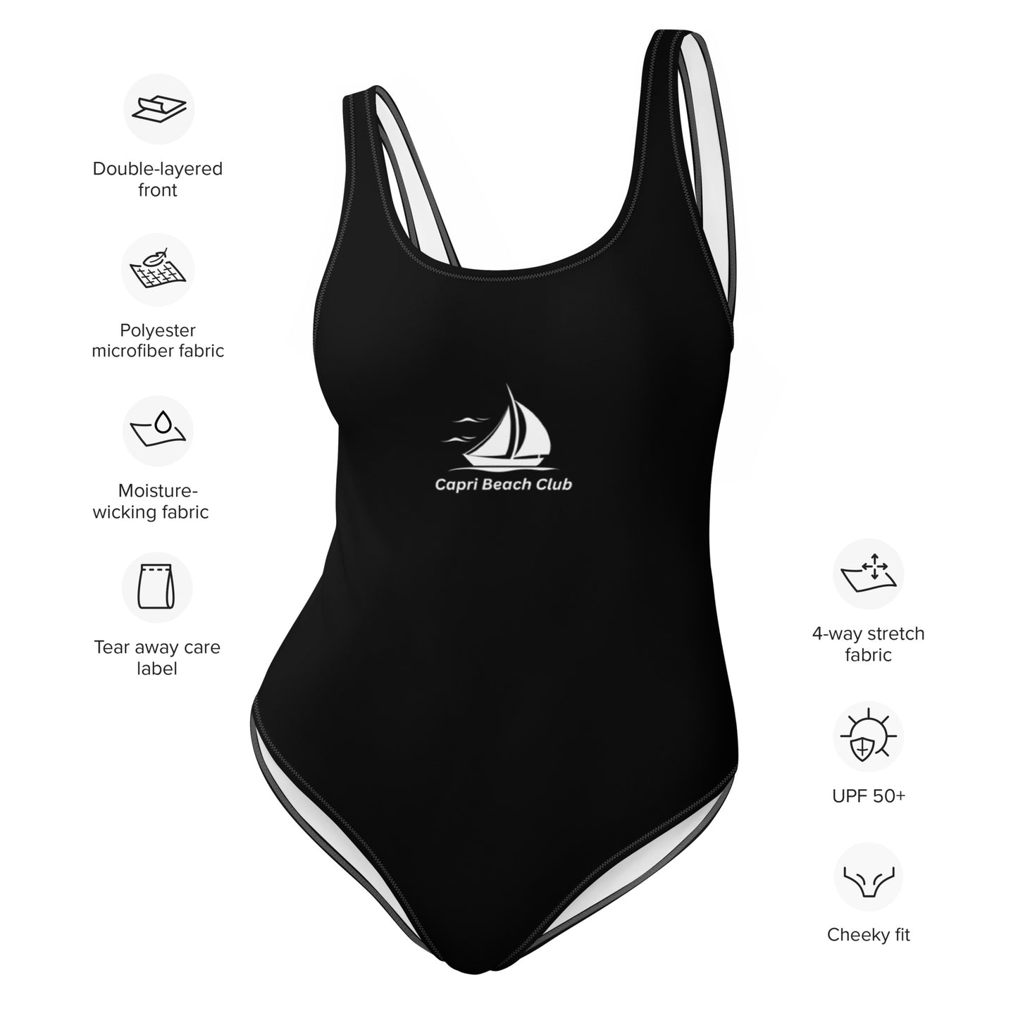Capri Beach Club One-Piece Swimsuit Black