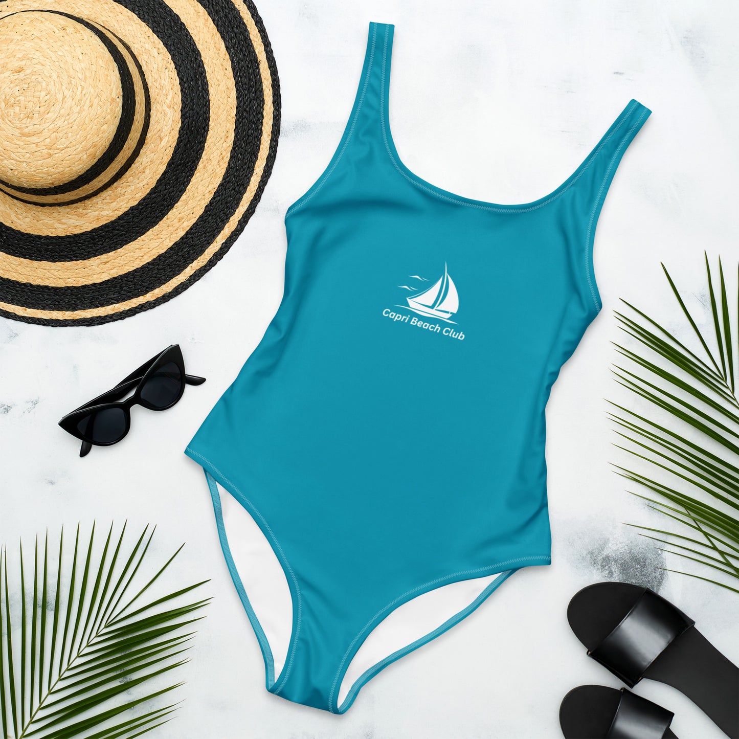 Capri Beach Club One-Piece Swimsuit Teal