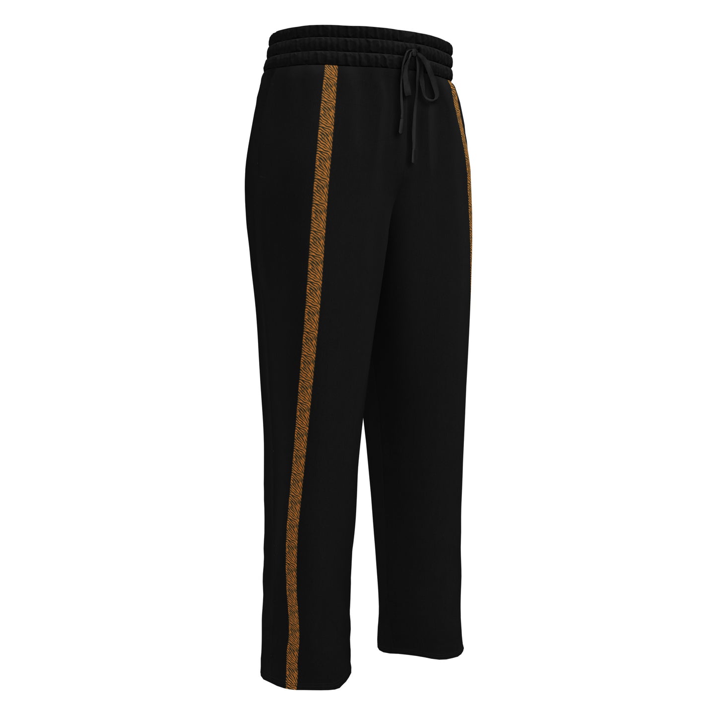 Black Wide-leg joggers with Tiger Stripe