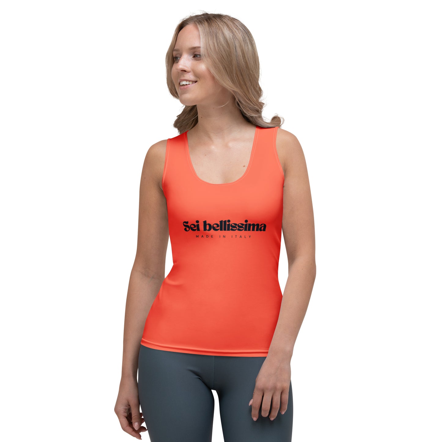 Orange Tank Top - Sei Bellisima - You are beautiful