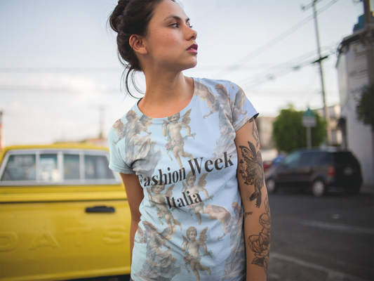 Women's Short Sleeve Shirt Baroque Motive - Fashion Week Italia