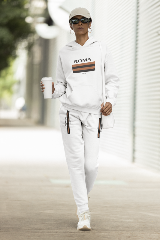 Roma Stripes - Stylish Athletic Joggers with 'ROMA' Print - Perfect for Workouts and Casual Wear