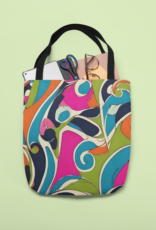 Vibrant Pucci-Style Print Tote Bag