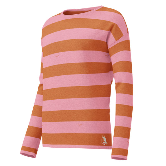 Capri Stripes Woman's straight bottom knitted sweater