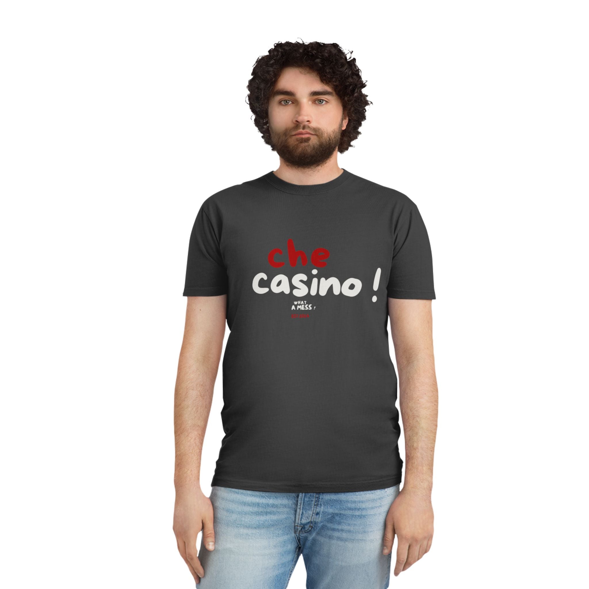 Che Casino ! What a mess ! Faded Shirt - Learn Italian the Fun way!