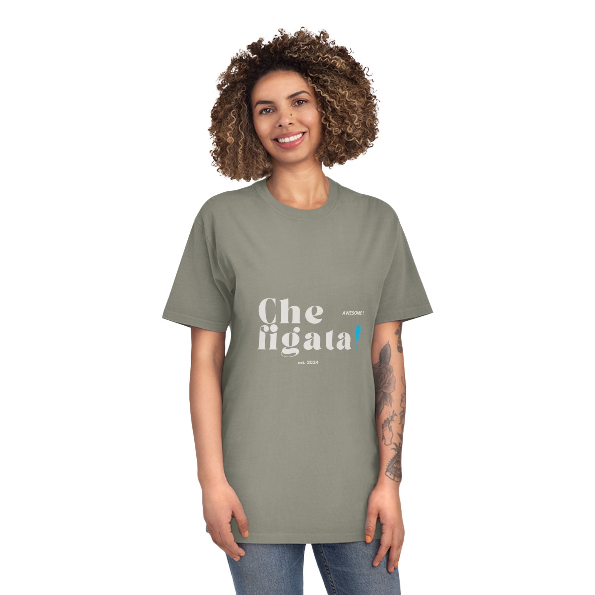 Che Figata! Awesome! Vintage Unisex Faded Tee Shirt - Learn Italian the Fun Way!