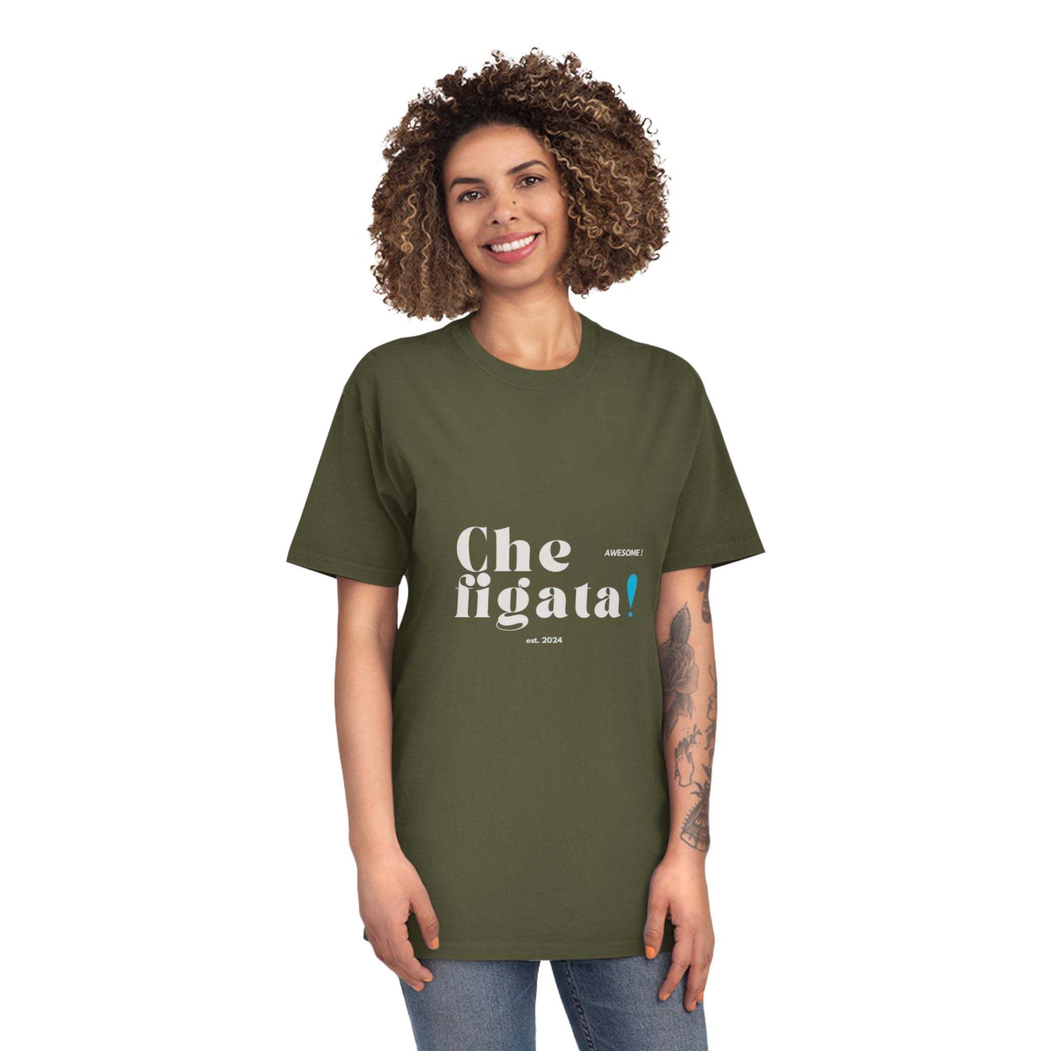 Che Figata! Awesome! Vintage Unisex Faded Tee Shirt - Learn Italian the Fun Way!