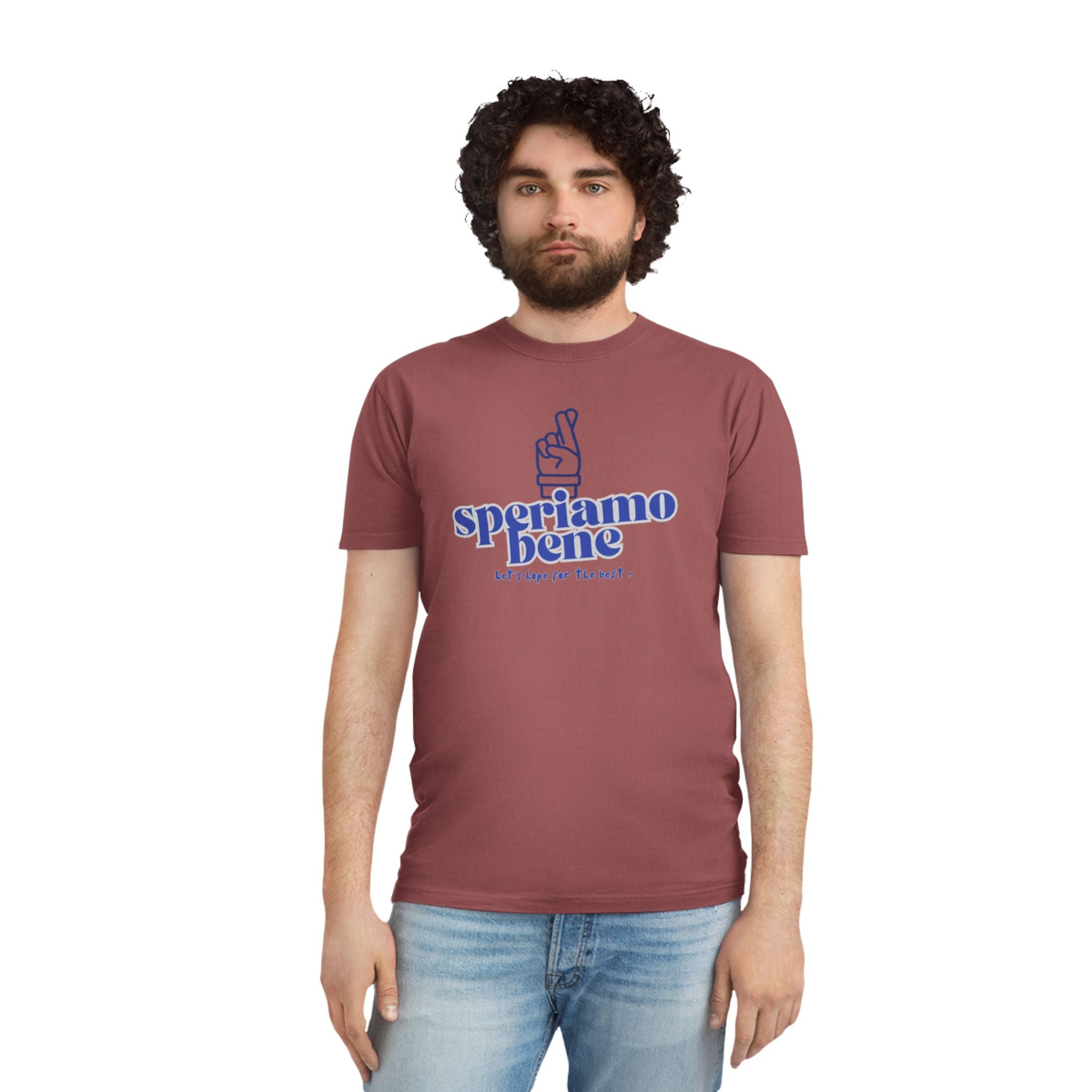 Cute Unisex Faded Shirt - 'Speriamo Bene' Inspirational Tee - Learn italian the Fun way!