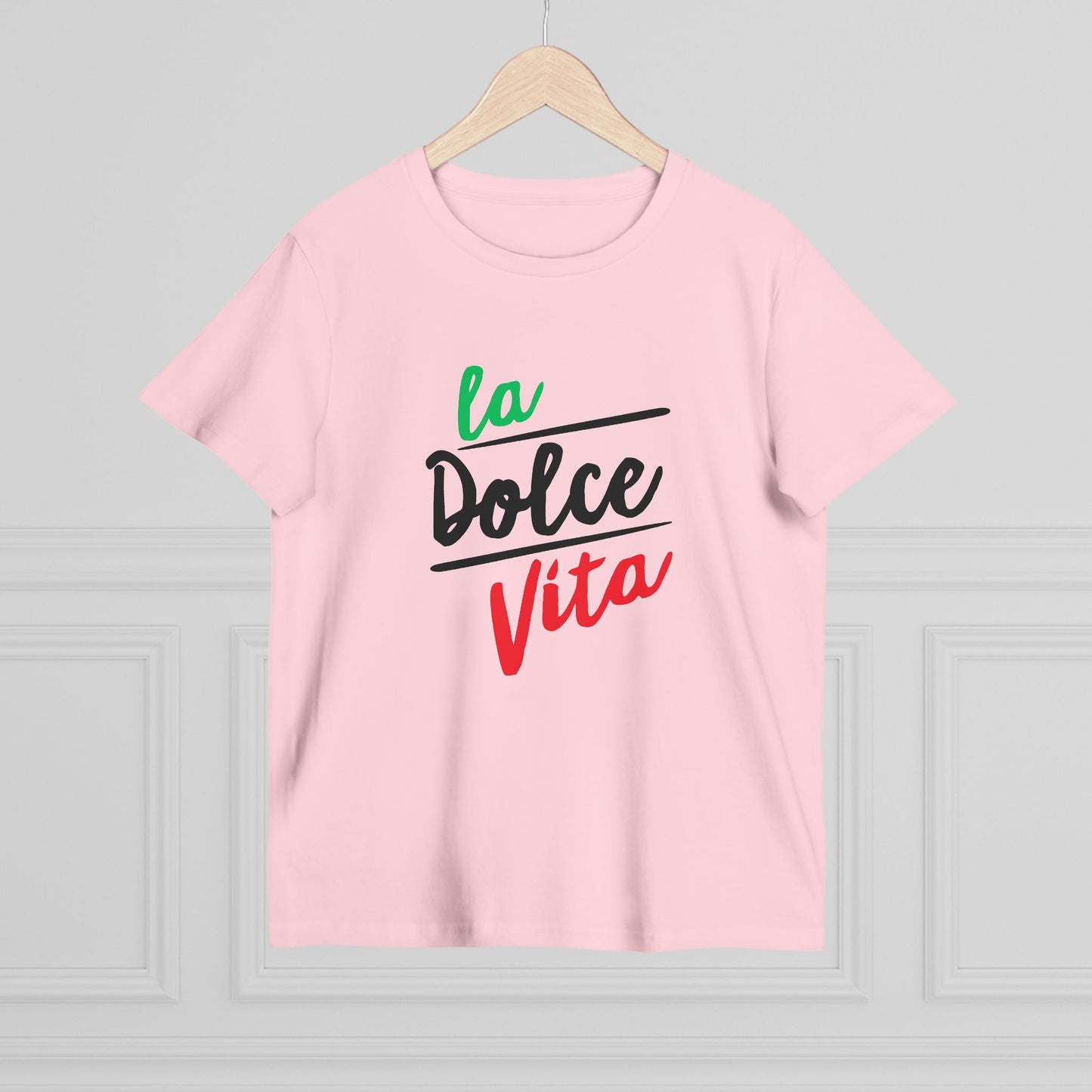 La Dolce Vita Women's Tee, Casual T-Shirt for Everyday Wear, Italian Style Top, Gift for Travel Lovers, Stylish Summer Shirt