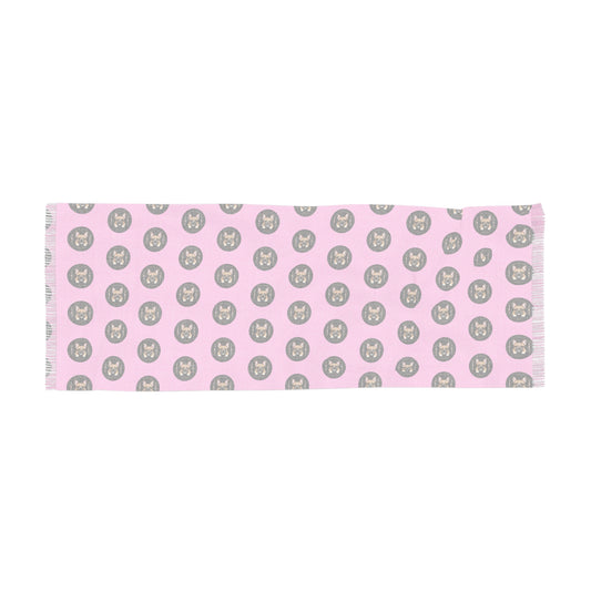 Pink French Bulldog Scarf