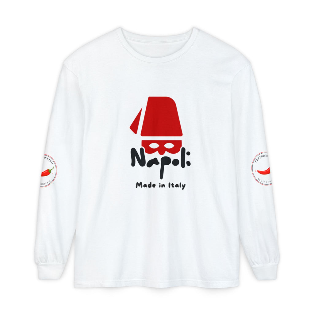 Napoli Long Sleeve Tee, Casual Streetwear, Napoli Pride. Perfect for Travel