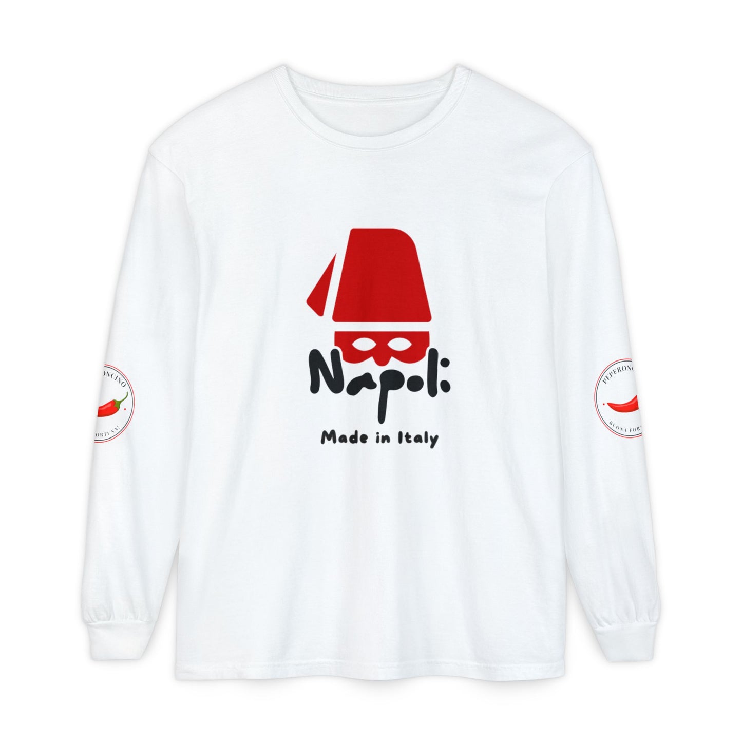 Napoli Long Sleeve Tee, Casual Streetwear, Napoli Pride. Perfect for Travel