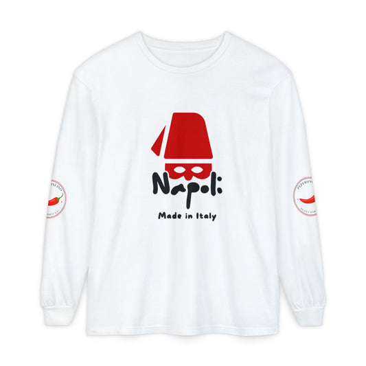 Napoli Long Sleeve Tee, Casual Streetwear, Napoli Pride. Perfect for Travel
