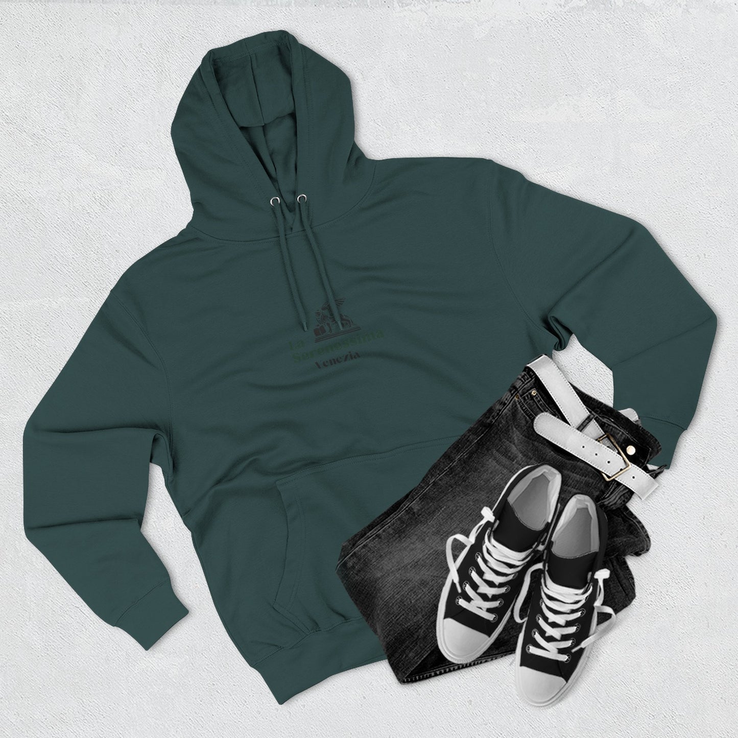 Venezia - La Serenessima Three-Panel Fleece Hoodie - Cozy & Stylish Italian-Inspired Winter Wear