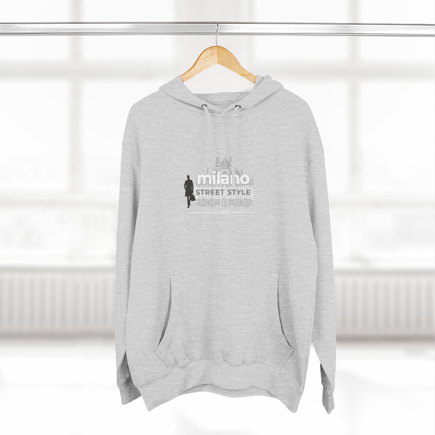 Milan Men Street Style Three-Panel Fleece Hoodie
