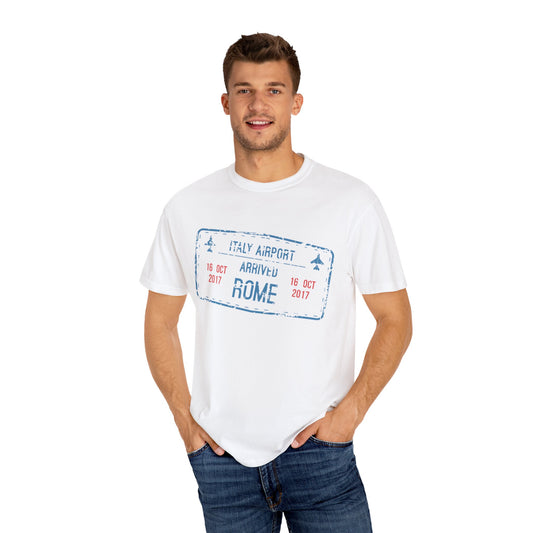 Rome - Unisex Garment-Dyed T-shirt with unique Rome Design
