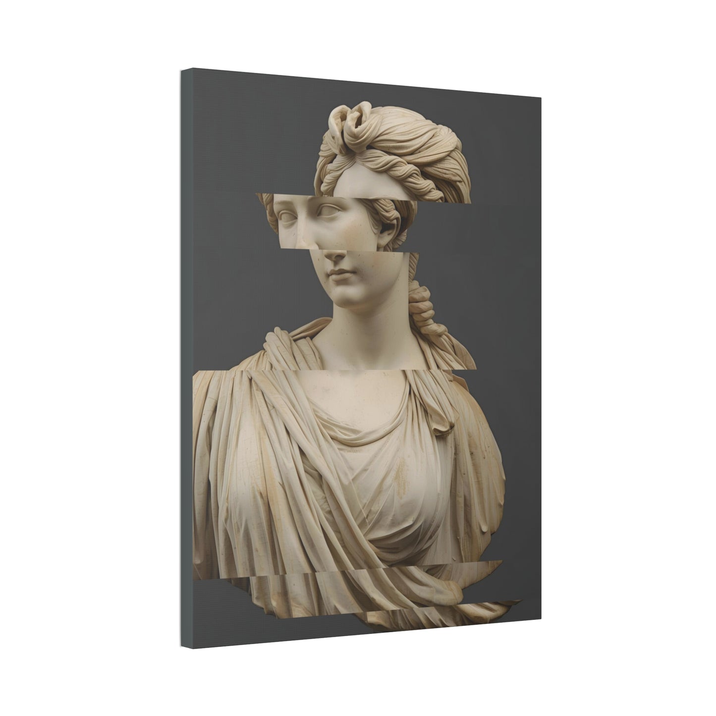 Abstrakte antike römische Frauenskulptur auf Leinwand