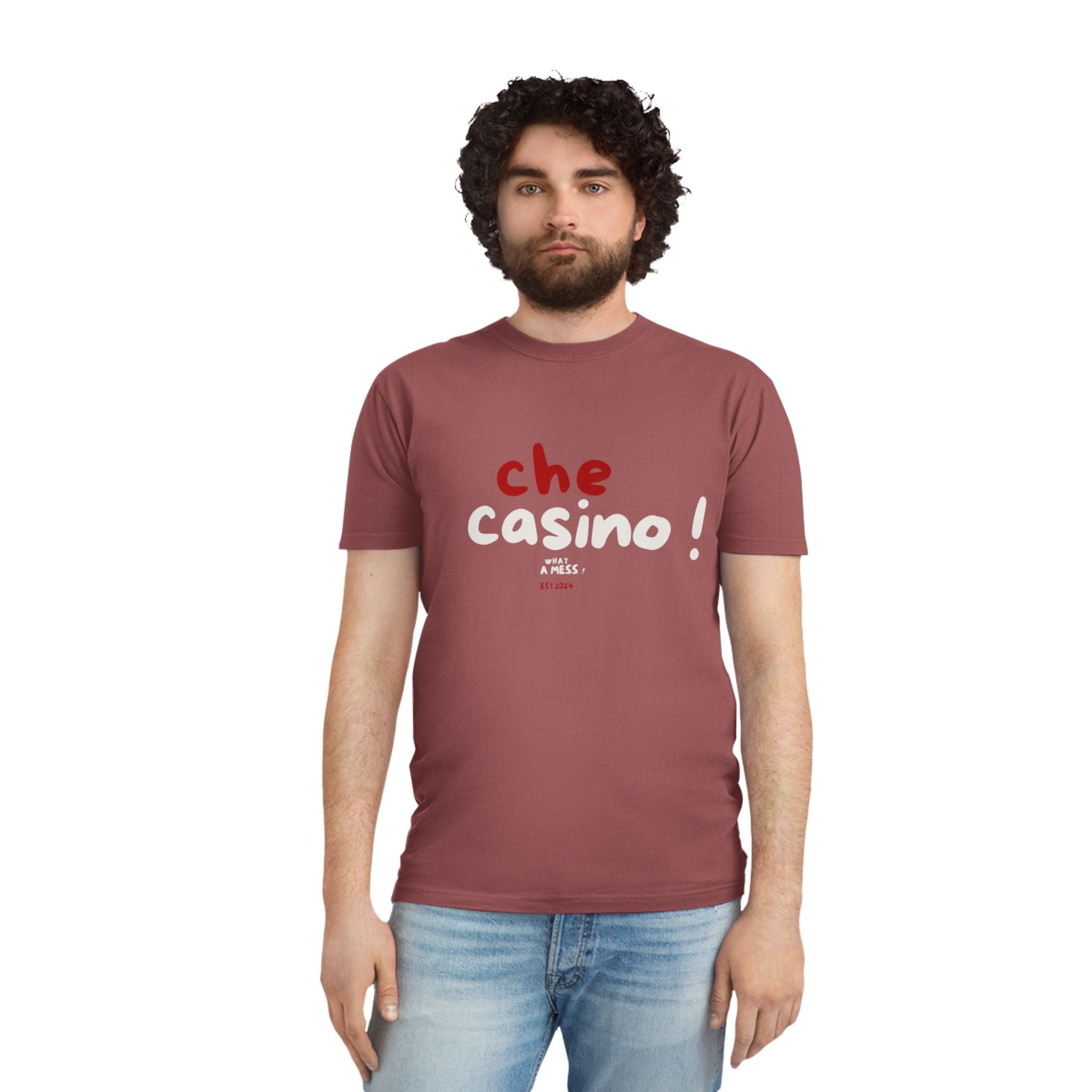 Che Casino ! What a mess ! Faded Shirt - Learn Italian the Fun way!