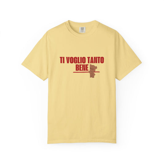 Unisex Garment-Dyed T-Shirt with 'TI VOGLIO TANTO BENE' Print, Cute Love Tee, Casual Everyday Wear, Gift for Him/Her, Perfect for [...]