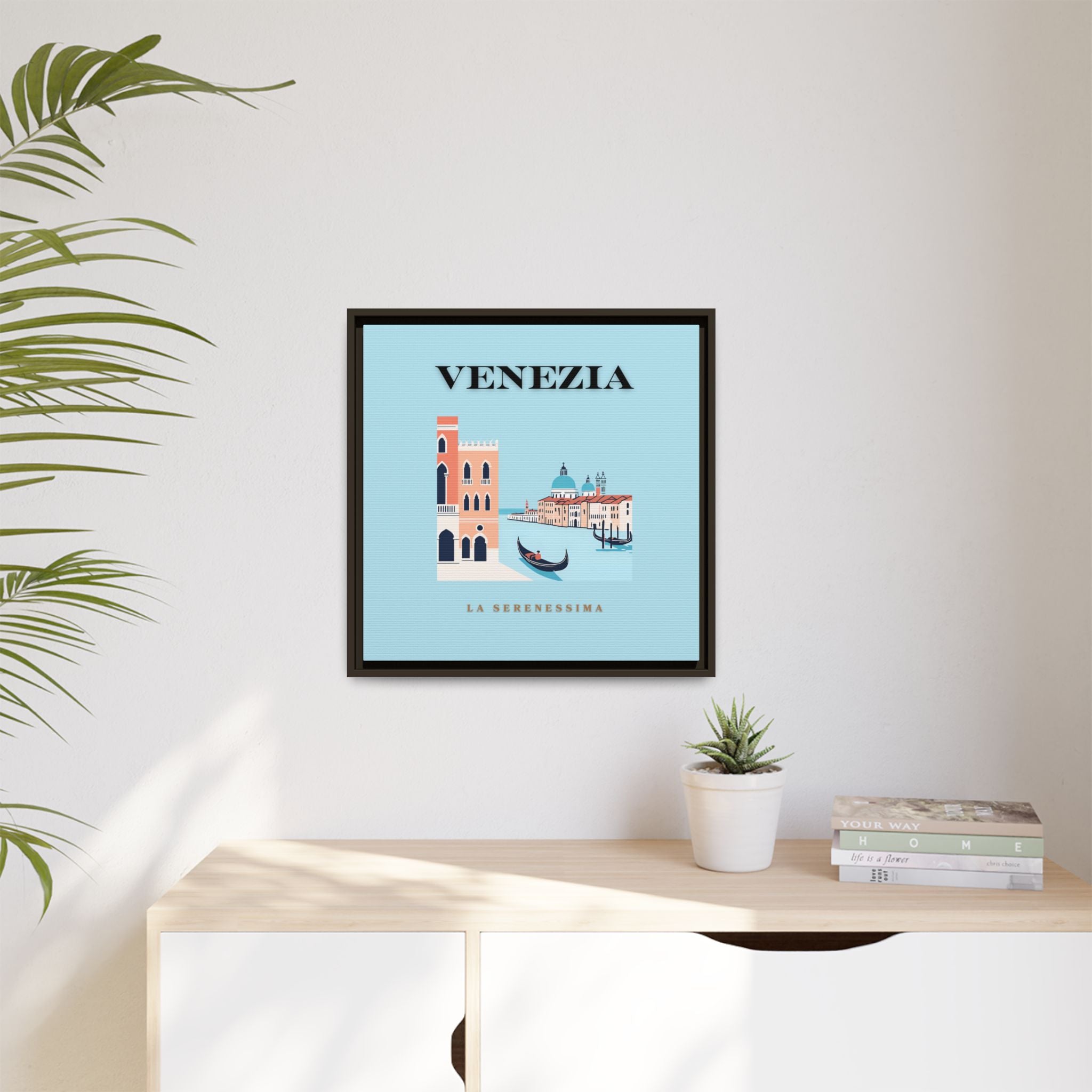 Venezia Framed Canvas Art - Colorful Wall Decor for Home & Office