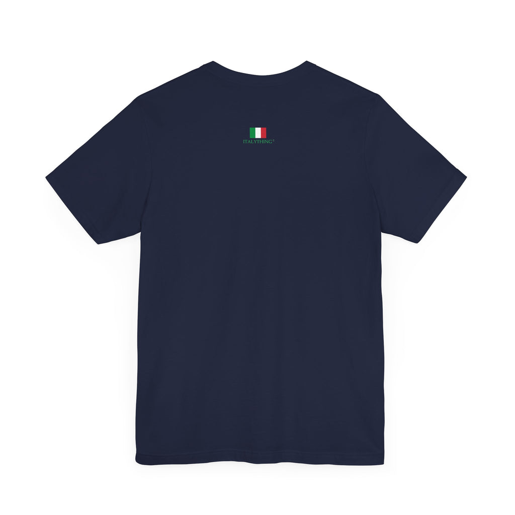 Italienisches Marken-Sommer-T-Shirt aus Jersey mit kurzen Ärmeln und italienischem Slogan: Mare Mare