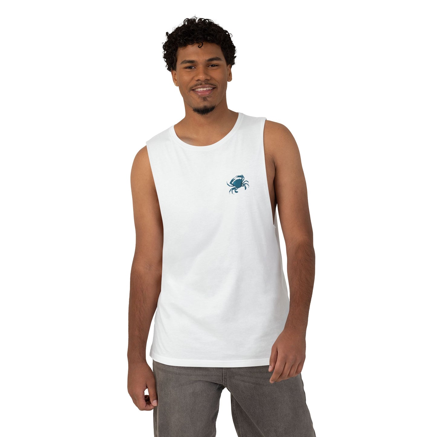 Marine Life – Tanktop mit kleiner blauer Krabbe — Muskelshirt
