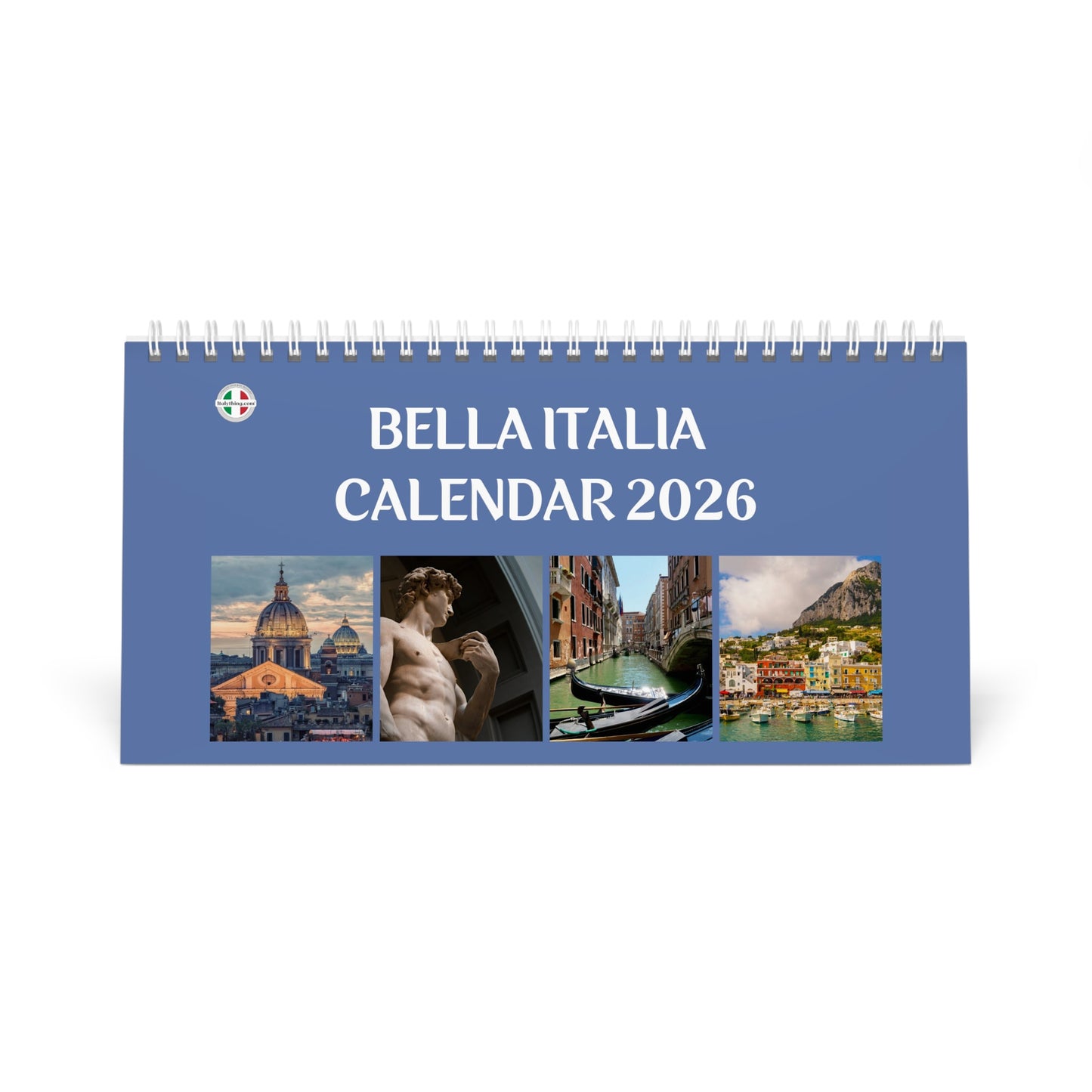 Bella Italia Desk Calendar 2026 — Scenic Italy Travel Desk Calendar