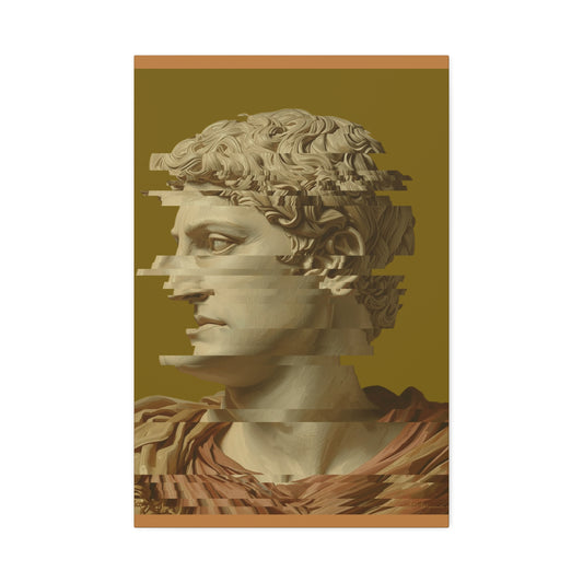 Abstract Antique Roman Bust Canvas Art Print