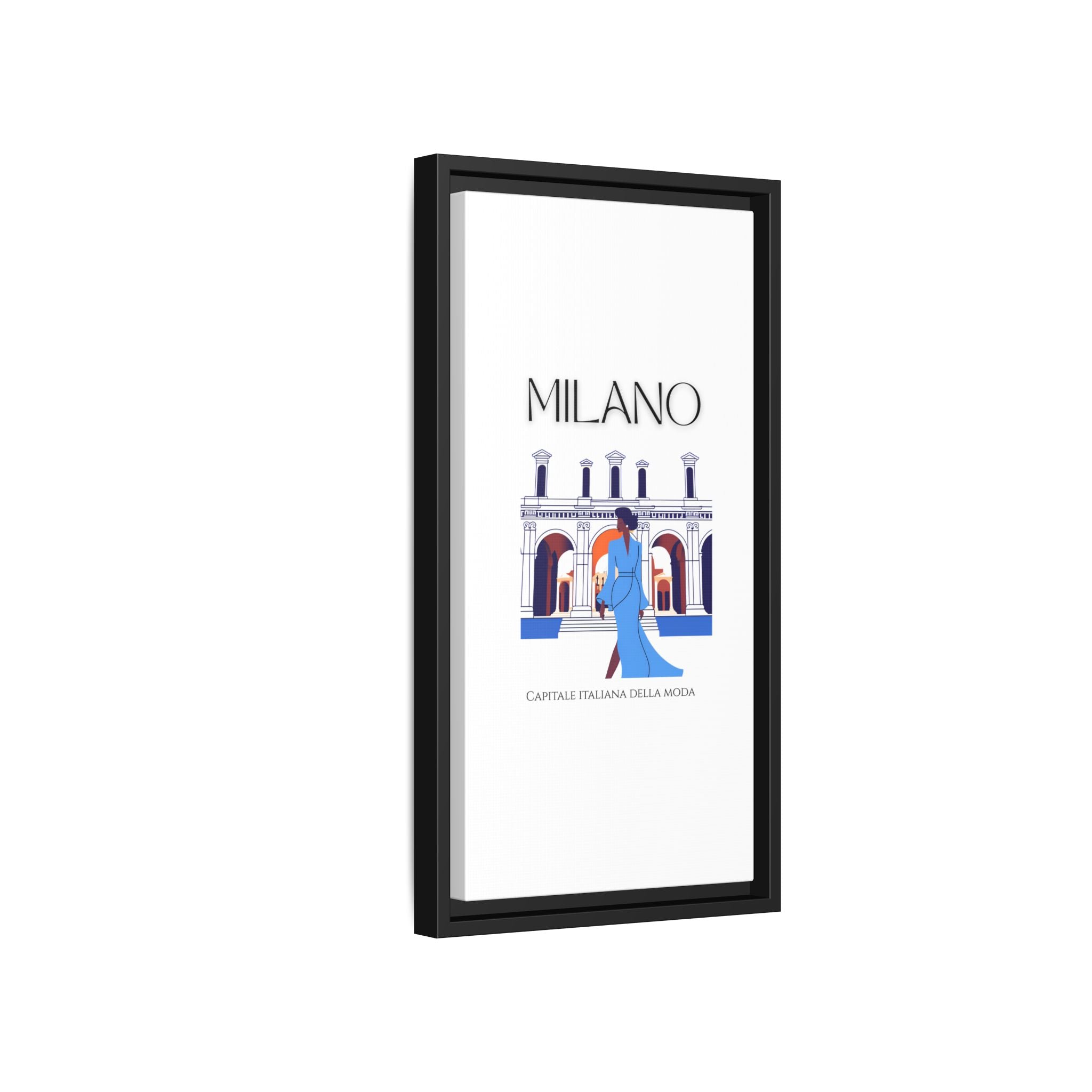 Gerahmtes Leinwandbild „Mailand“ – Wanddekoration aus der Modehauptstadt